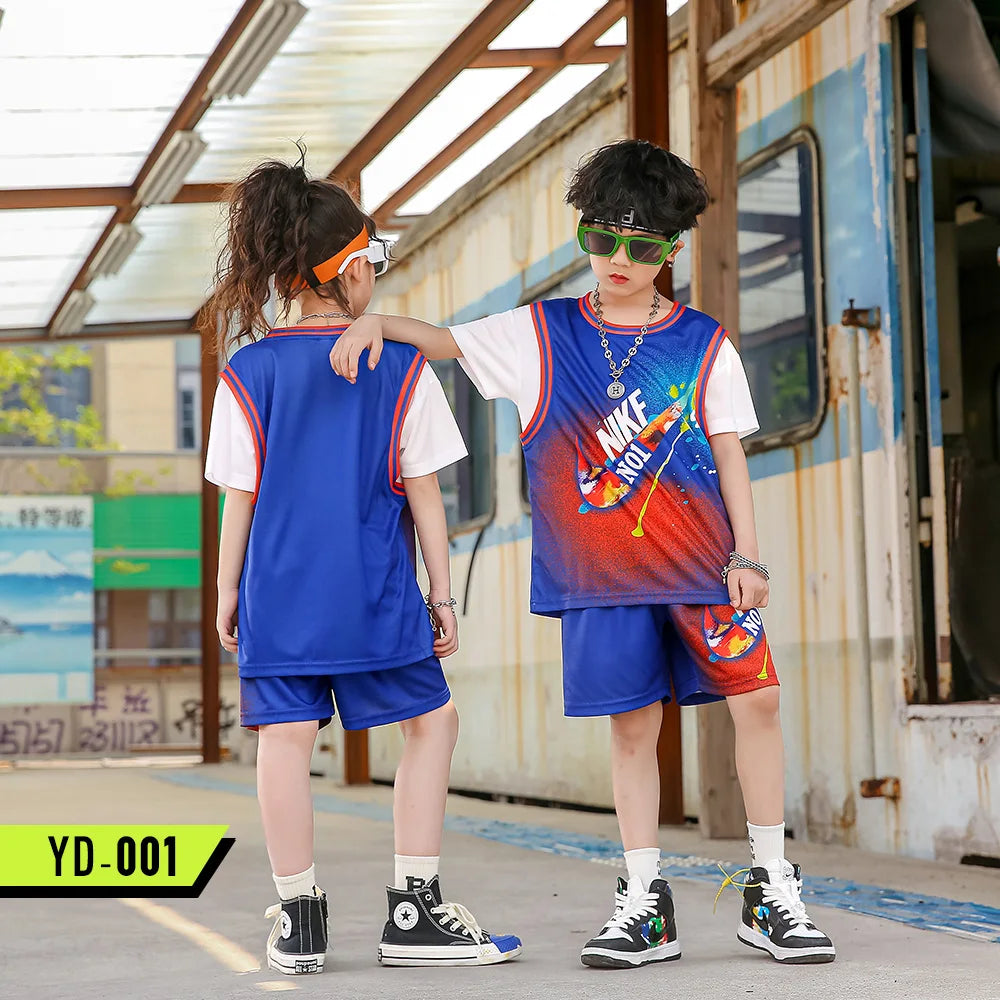 Children Basketball Jersey Kid Team Training Uniform Quick-drying Fashionable Comfortable Boy Girl Shirt Sportswear Tracksuit