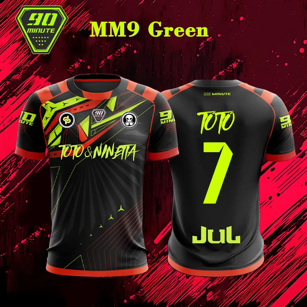 Unisex Sports 90 Minute Jerseys New Maillot JUL T-shirt Summer Youth Breathable And Quick-drying Training Football Shirts