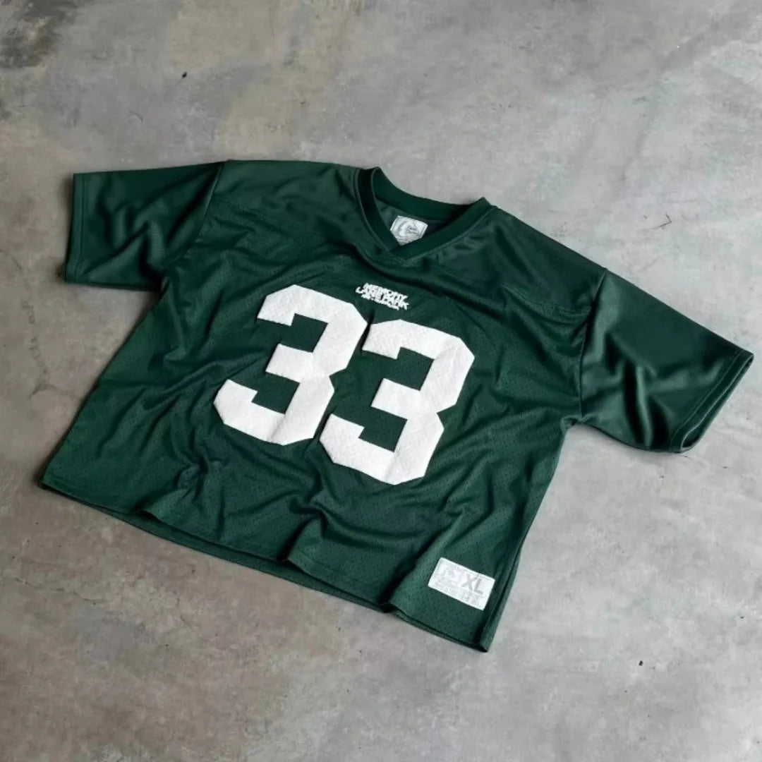 Retro Jersey Breathable Mesh T Shirt Street College Sports Wear Oversized Unisex Football Dry Quickly T-Shirt