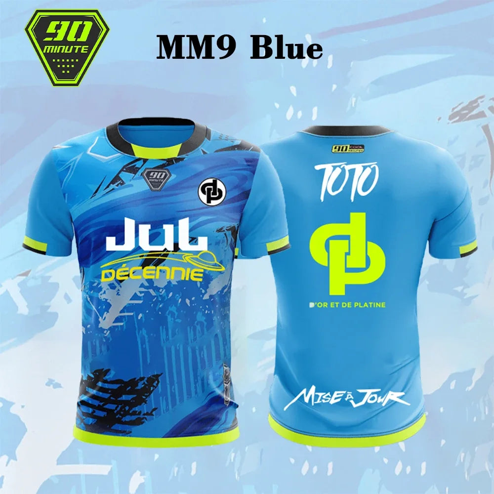 Unisex Sports 90 Minute Jerseys New Maillot JUL T-shirt Summer Youth Breathable And Quick-drying Training Football Shirts
