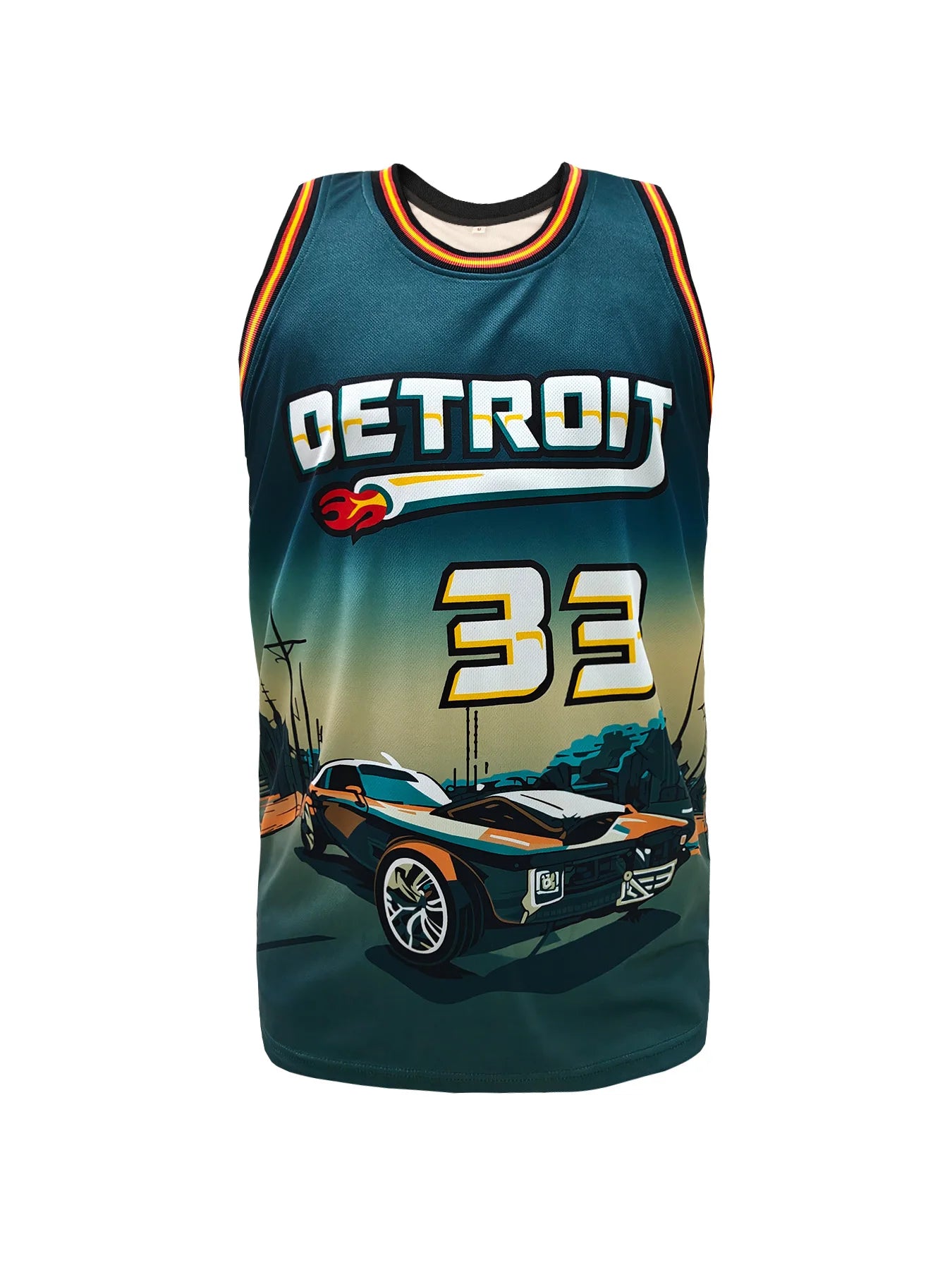 Men's Retro Basketball Jersey Breathable Sleeveless Loose Fit Sports Uniform for Summer