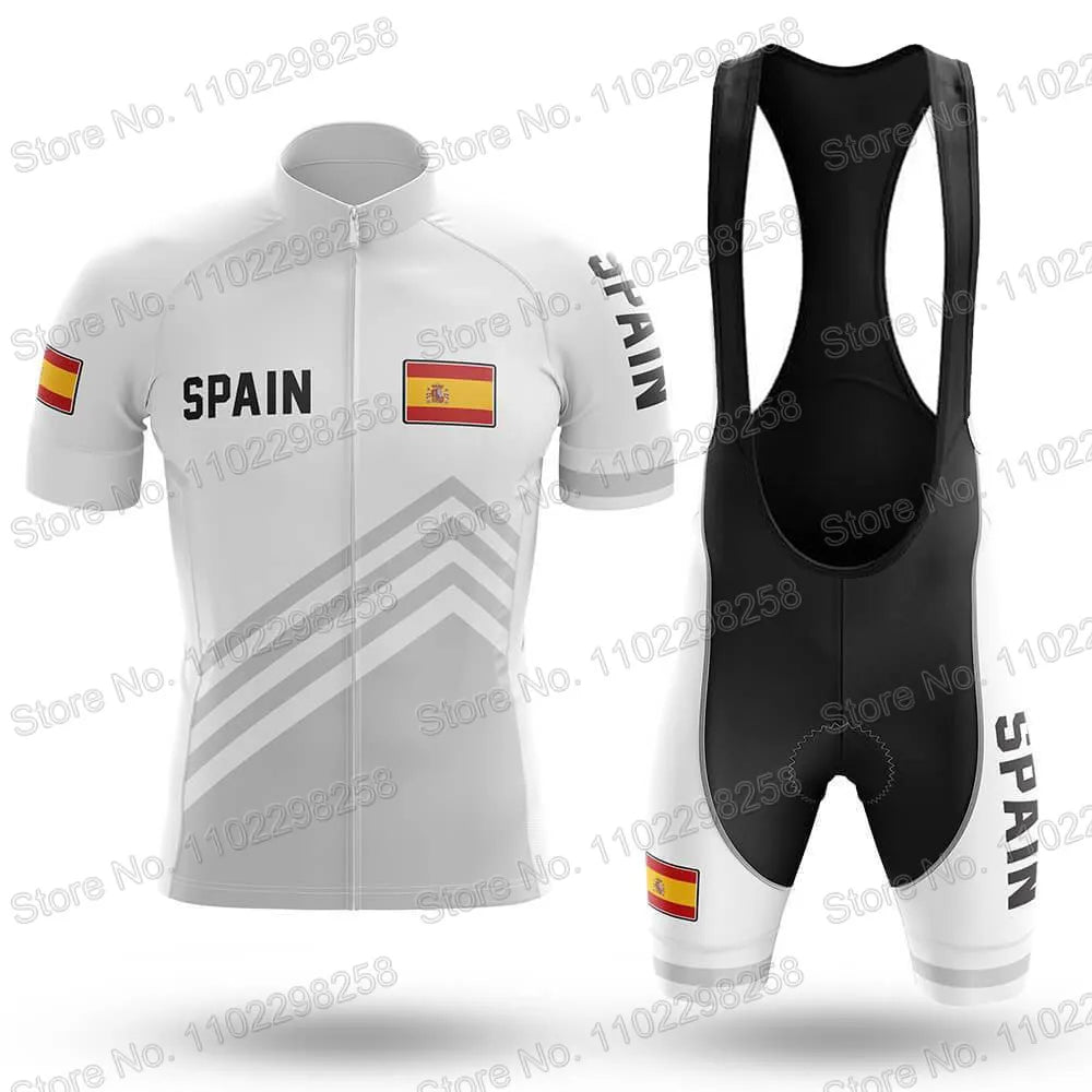 Spain National Team Cycling Jersey Set Espana Flag Clothing
