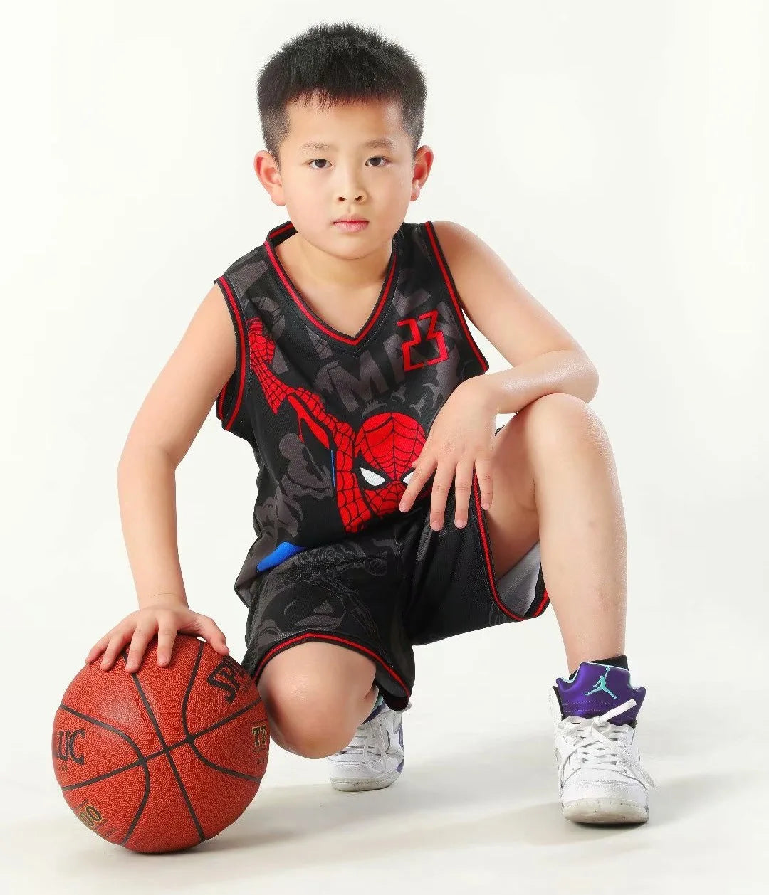 Summer Children's Jersey Baby Boys Cartoon Number 23 Basketball Clothes Child 3-12 Years Basketball Sports Set