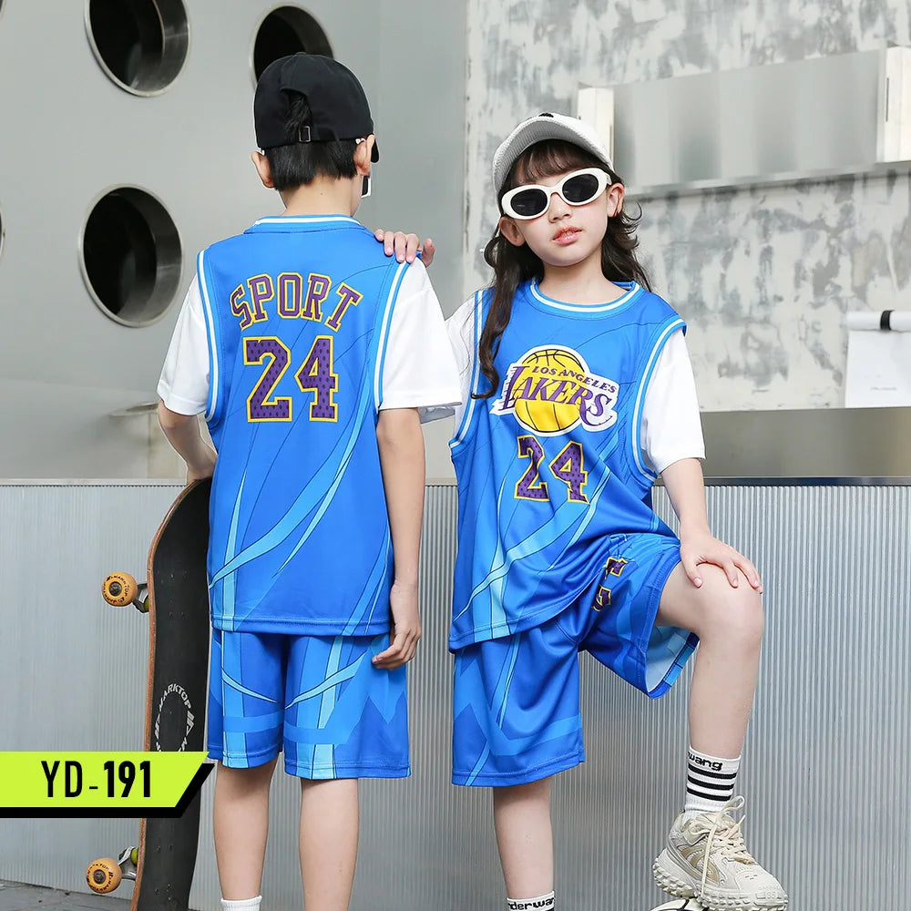 Children Basketball Jersey Kid Team Training Uniform Quick-drying Fashionable Comfortable Boy Girl Shirt Sportswear Tracksuit