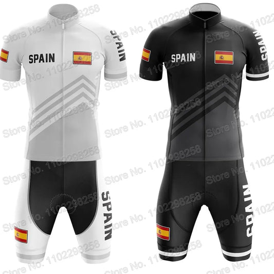 Spain National Team Cycling Jersey Set Espana Flag Clothing