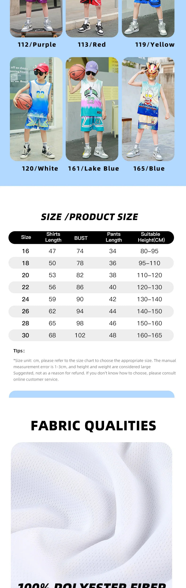 Children Basketball Jersey Kid Team Training Uniform Quick-drying Fashionable Comfortable Boy Girl Shirt Sportswear Tracksuit