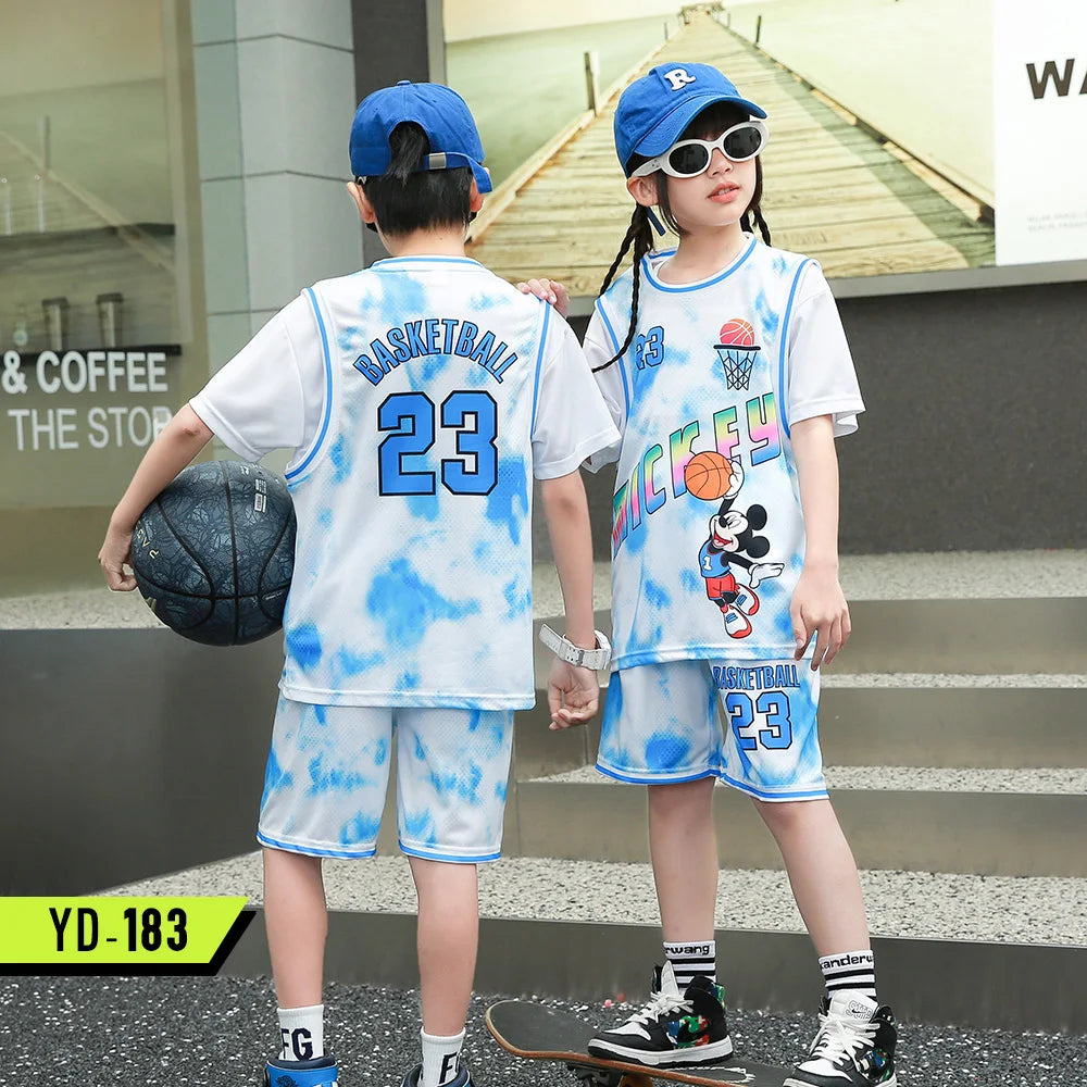 Children Basketball Jersey Kid Team Training Uniform Quick-drying Fashionable Comfortable Boy Girl Shirt Sportswear Tracksuit