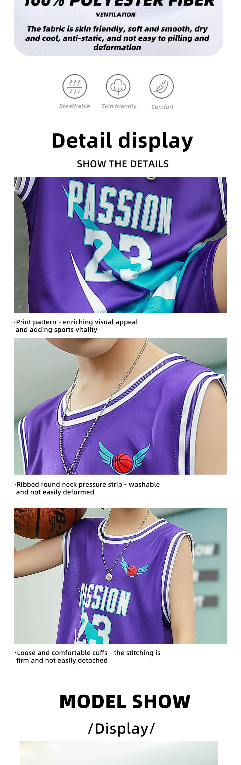 Children Basketball Jersey Kid Team Training Uniform Quick-drying Fashionable Comfortable Boy Girl Shirt Sportswear Tracksuit