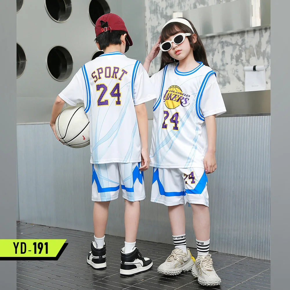 Children Basketball Jersey Kid Team Training Uniform Quick-drying Fashionable Comfortable Boy Girl Shirt Sportswear Tracksuit