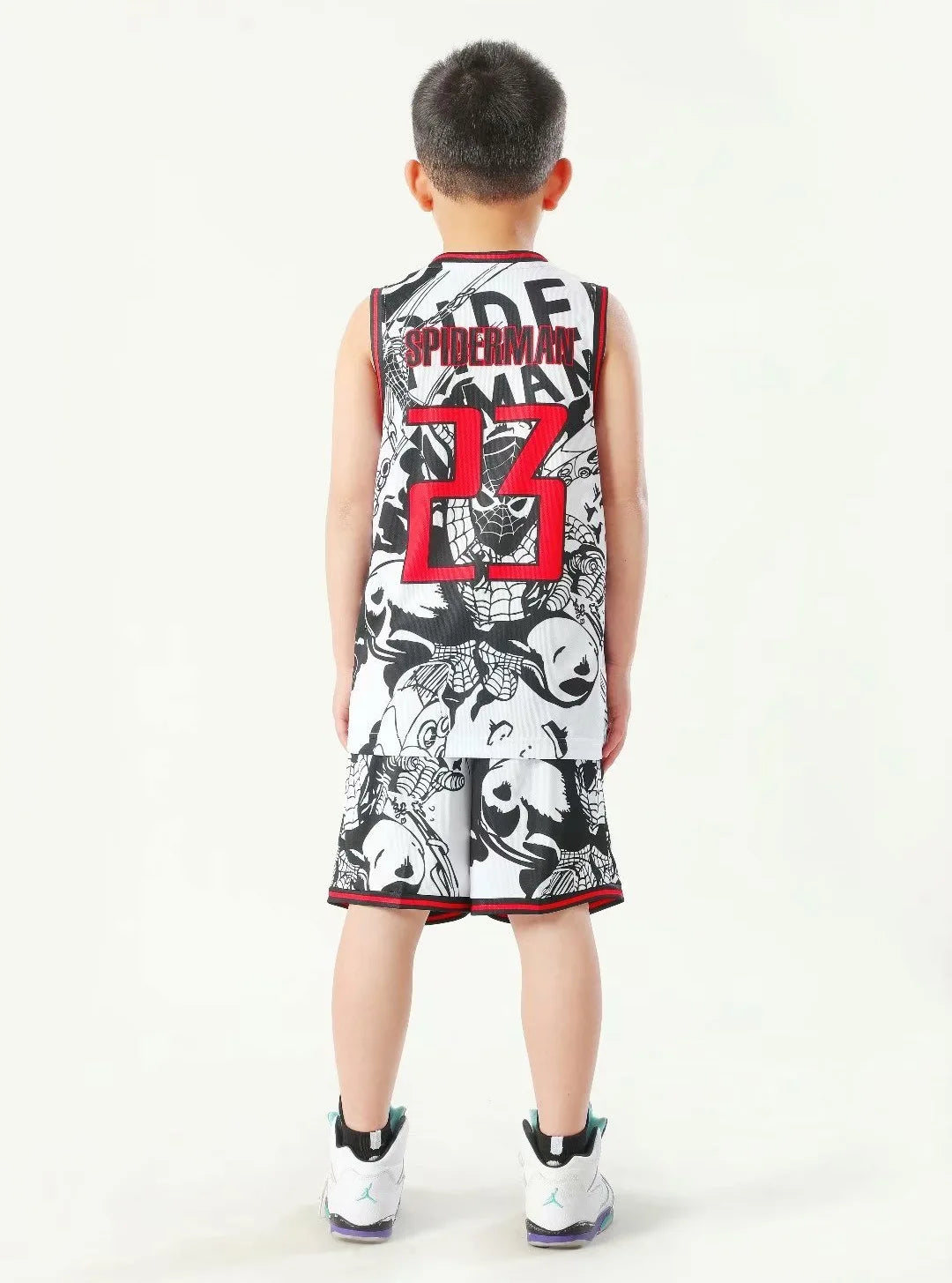 Summer Children's Jersey Baby Boys Cartoon Number 23 Basketball Clothes Child 3-12 Years Basketball Sports Set