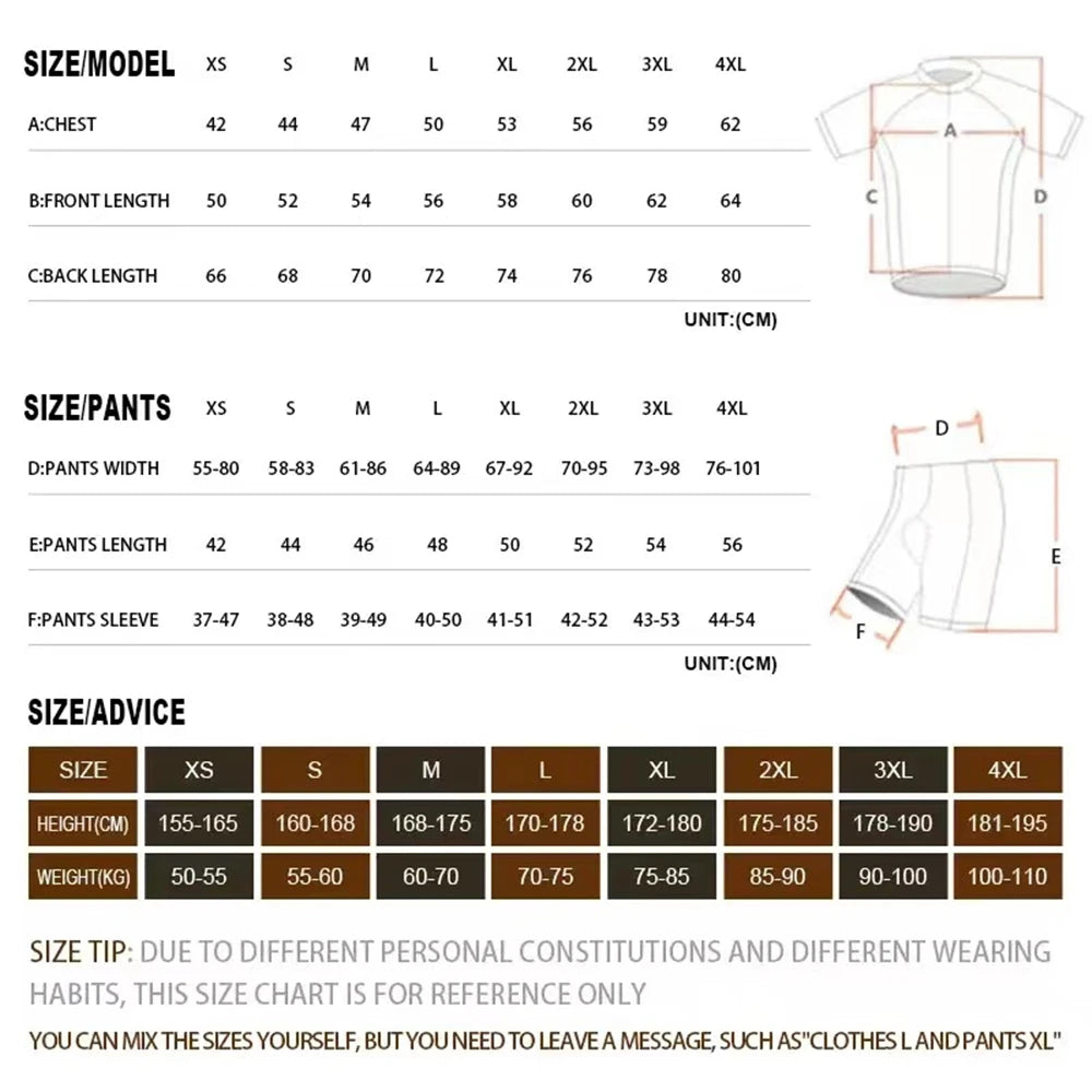 Unisex Cycling Jersey Breathable Cycling Racing Bike Shirts Cycling Clothes
