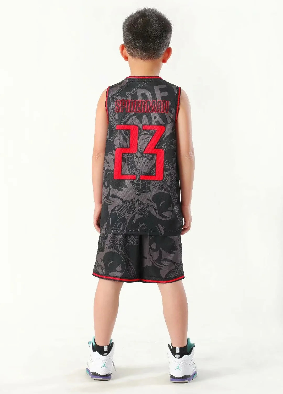 Summer Children's Jersey Baby Boys Cartoon Number 23 Basketball Clothes Child 3-12 Years Basketball Sports Set