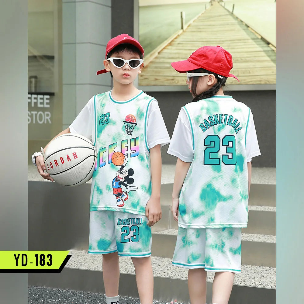 Children Basketball Jersey Kid Team Training Uniform Quick-drying Fashionable Comfortable Boy Girl Shirt Sportswear Tracksuit