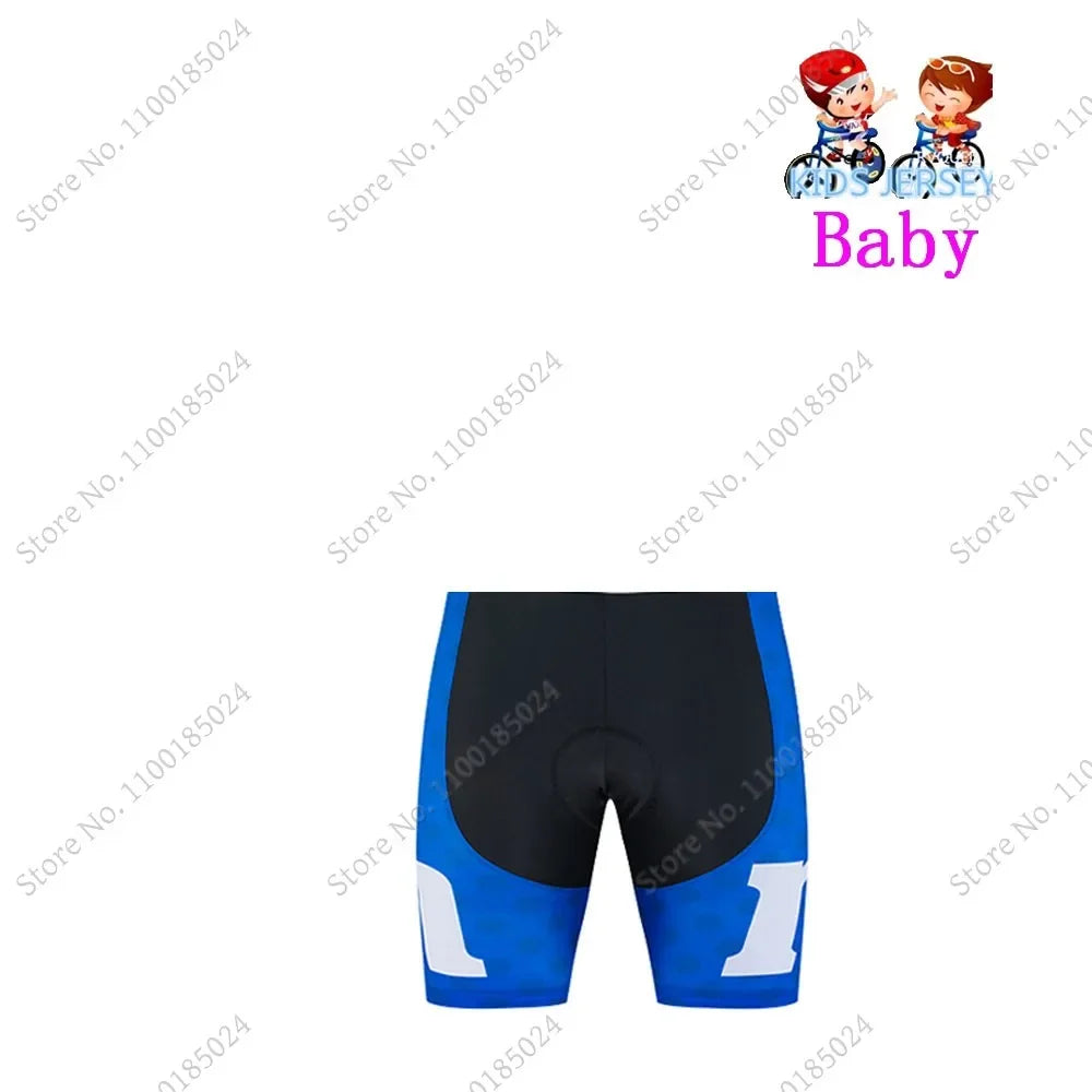 2024 Kids Cycling Jersey Funny Cartoon Set Boys Girls Popular Chocolate Bean Cycling Clothing Children Road Bike Suit Maillot