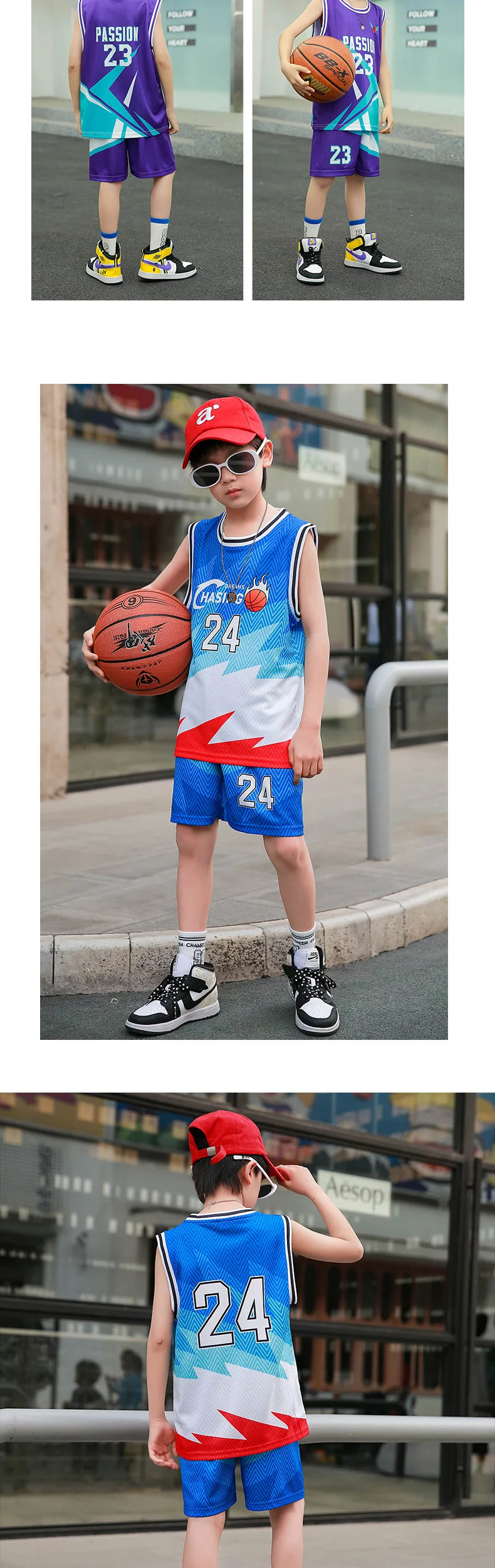 Children Basketball Jersey Kid Team Training Uniform Quick-drying Fashionable Comfortable Boy Girl Shirt Sportswear Tracksuit