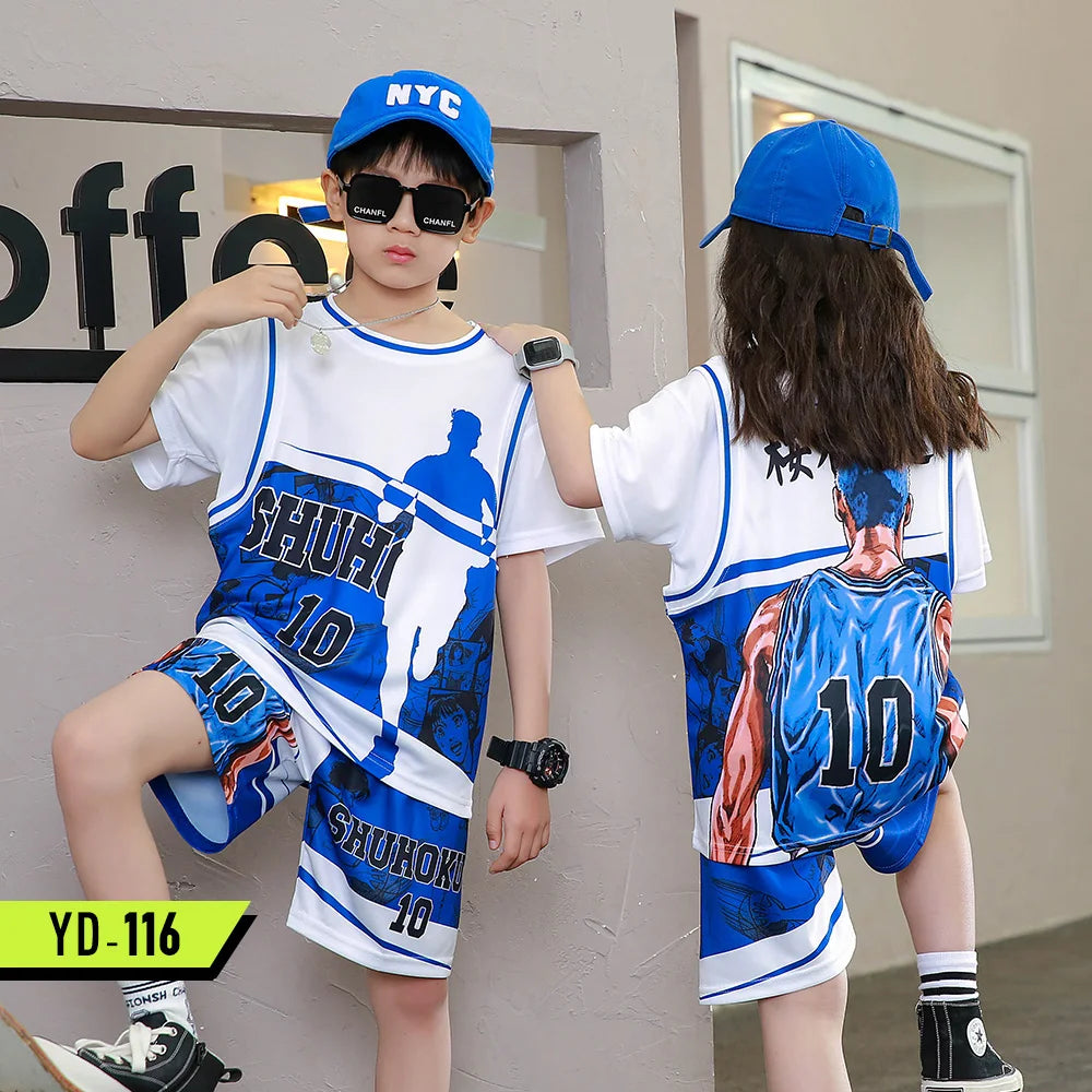 Children Basketball Jersey Kid Team Training Uniform Quick-drying Fashionable Comfortable Boy Girl Shirt Sportswear Tracksuit