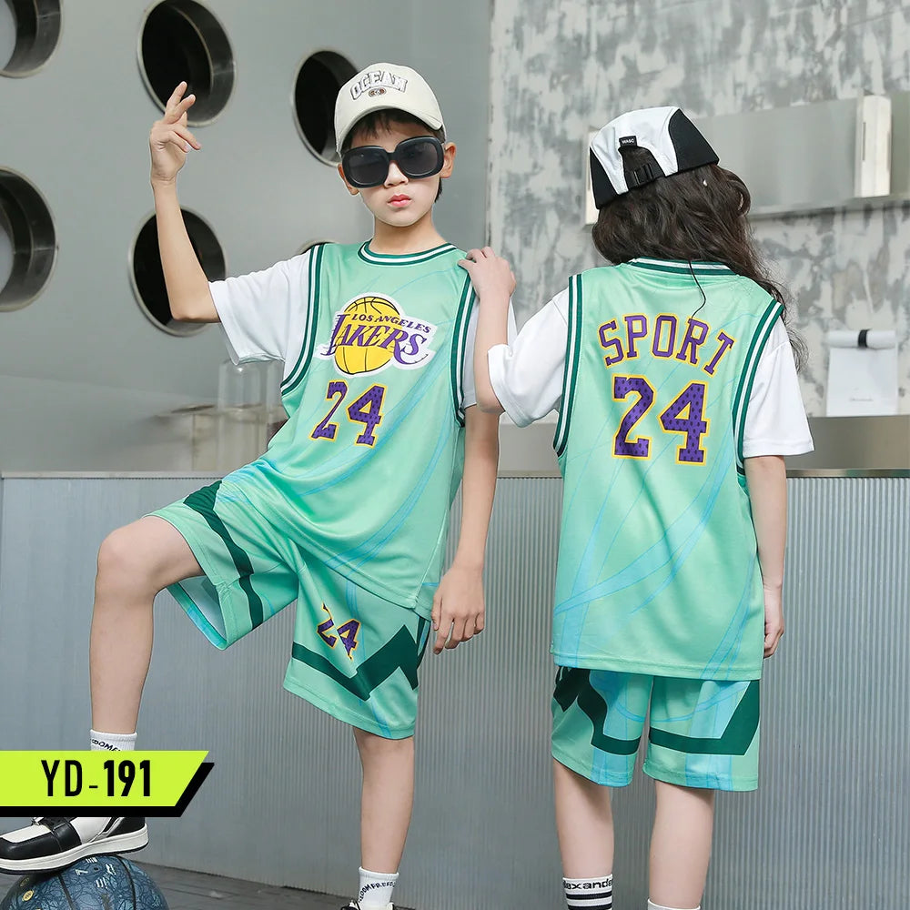 Children Basketball Jersey Kid Team Training Uniform Quick-drying Fashionable Comfortable Boy Girl Shirt Sportswear Tracksuit