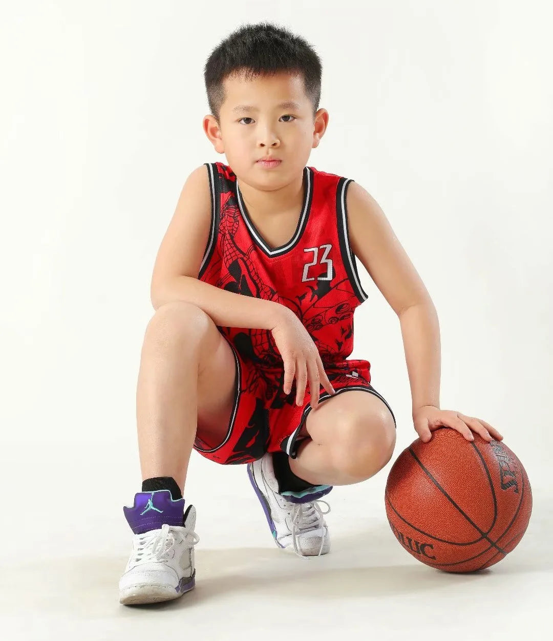 Summer Children's Jersey Baby Boys Cartoon Number 23 Basketball Clothes Child 3-12 Years Basketball Sports Set