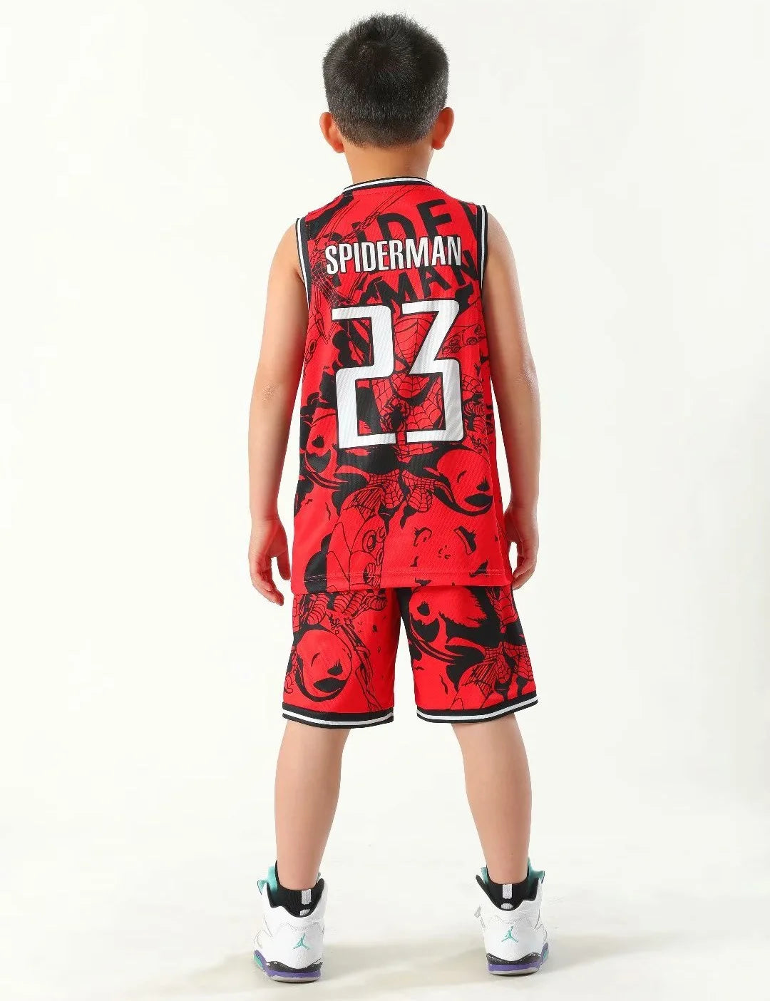Summer Children's Jersey Baby Boys Cartoon Number 23 Basketball Clothes Child 3-12 Years Basketball Sports Set