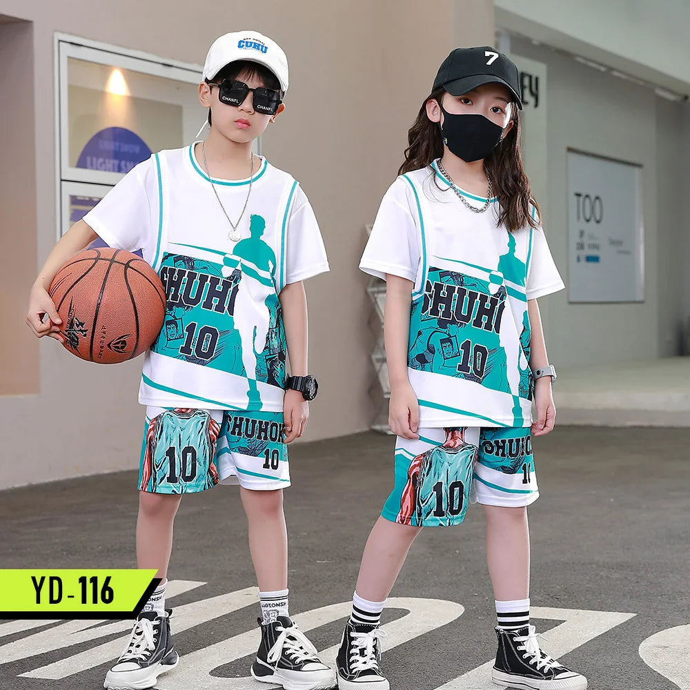 Children Basketball Jersey Kid Team Training Uniform Quick-drying Fashionable Comfortable Boy Girl Shirt Sportswear Tracksuit